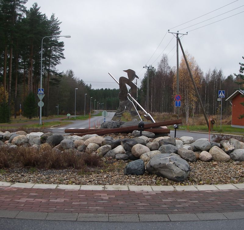 Tukkijätkän silhuetti