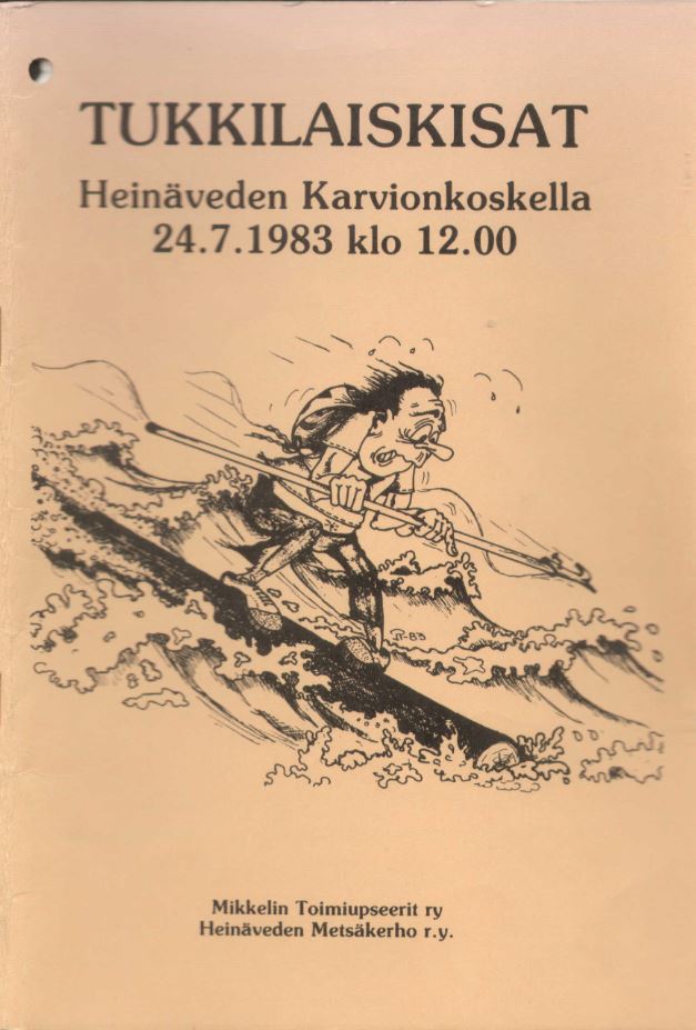 Tukkilaiskisat Heinäveden Karvionkoskella 24 7 1983 kansi