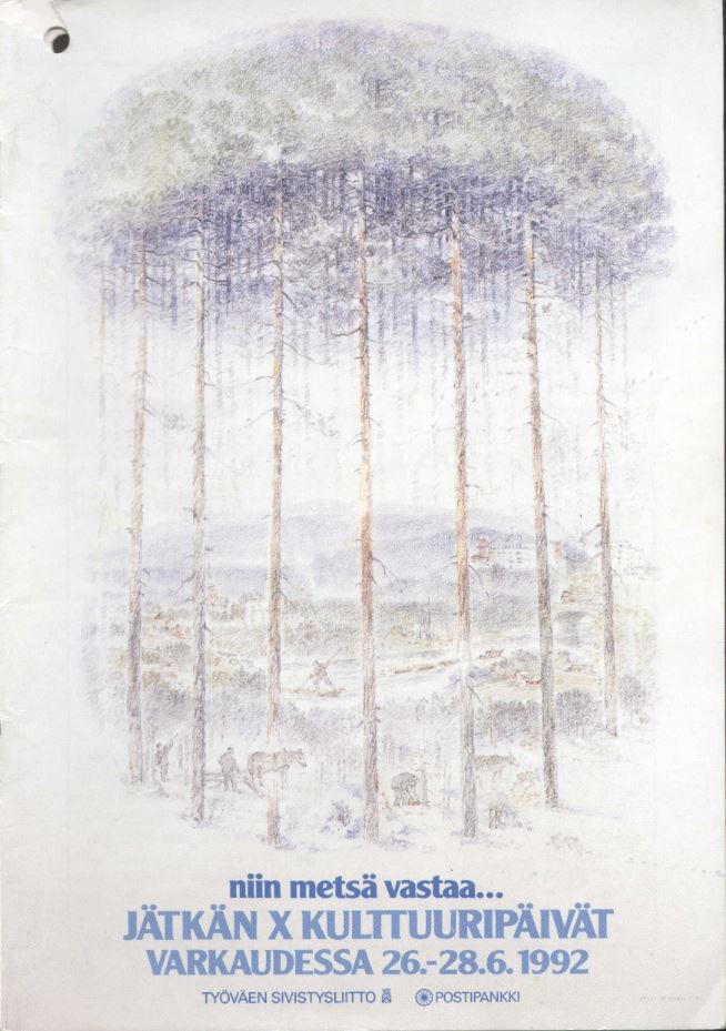 Jätkän X Kulttuuripäivät Varkaudessa 26 28 6 1992 Kansi
